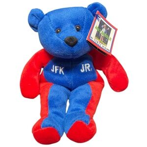 Vintage Limited edition John F. Kennedy Jr. Commemorative 8" plush beanie bear,